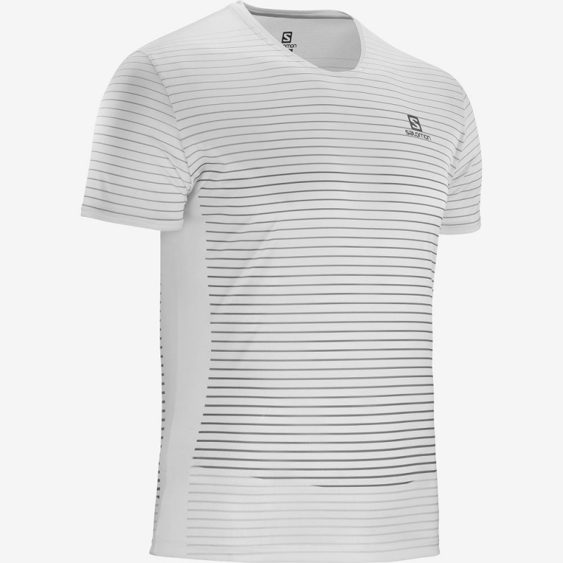 Salomon Sense Tee M Férfi Felsők Fehér | 85723-LIDF