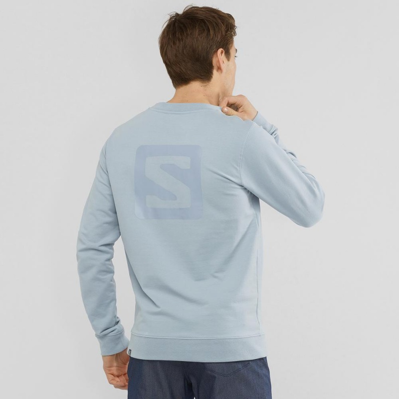 Salomon Shift Crewneck M Férfi Pulóver Kék | 57210-OZWL