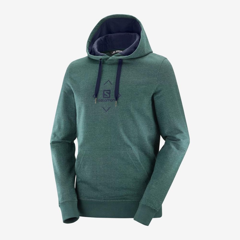 Salomon Shift Hoodie M Férfi Kapucnis Pulóver Zöld | 38769-RKEM