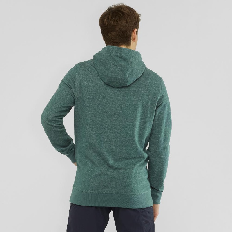 Salomon Shift Hoodie M Férfi Kapucnis Pulóver Zöld | 38769-RKEM