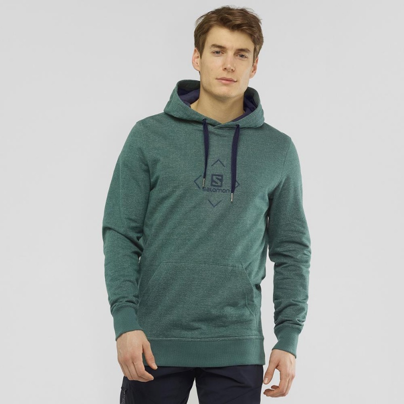 Salomon Shift Hoodie M Férfi Kapucnis Pulóver Zöld | 38769-RKEM