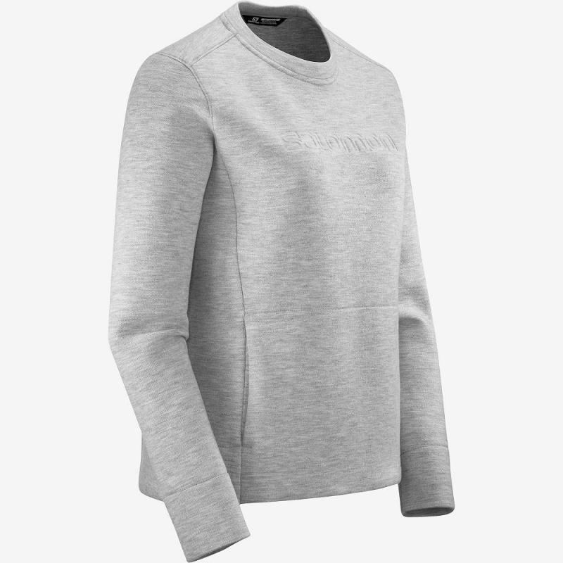 Salomon Sight Crew Neck W Női Pulóver Gray | 40162-NWJY