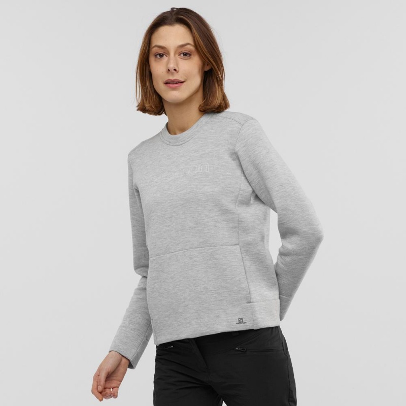 Salomon Sight Crew Neck W Női Pulóver Gray | 40162-NWJY