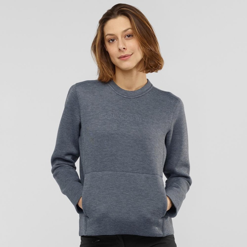 Salomon Sight Crew Neck W Női Pulóver Gray | 23957-YMPT