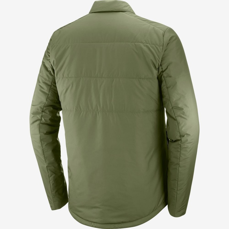 Salomon Snowshelter Insulated Shirt M Férfi Kabát Zöld | 40396-SZRU