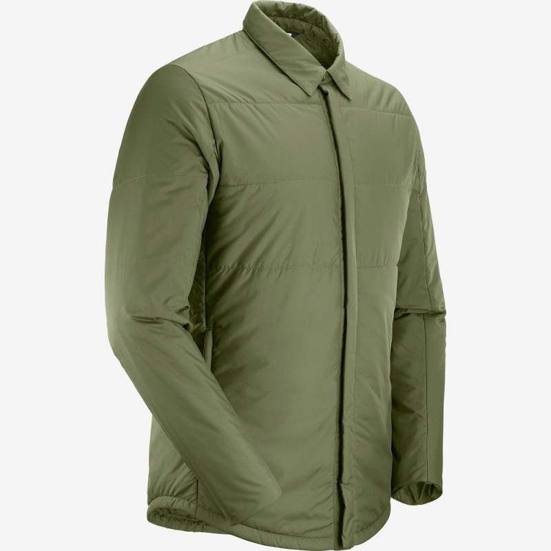 Salomon Snowshelter Insulated Shirt M Férfi Kabát Zöld | 40396-SZRU