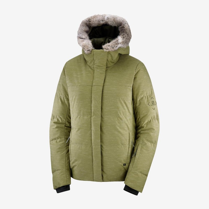 Salomon Snuggly Warm Jacket W Női Síkabátok Zöld | 23518-DSAW