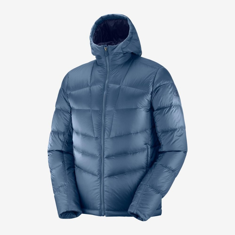 Salomon Transition Down Hoodie M Férfi Kabát Sötétkék | 57932-YBHI