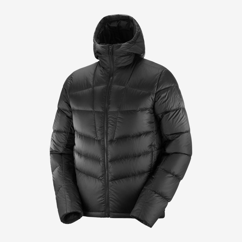 Salomon Transition Down Hoodie M Férfi Kabát Fekete | 54731-MBZK