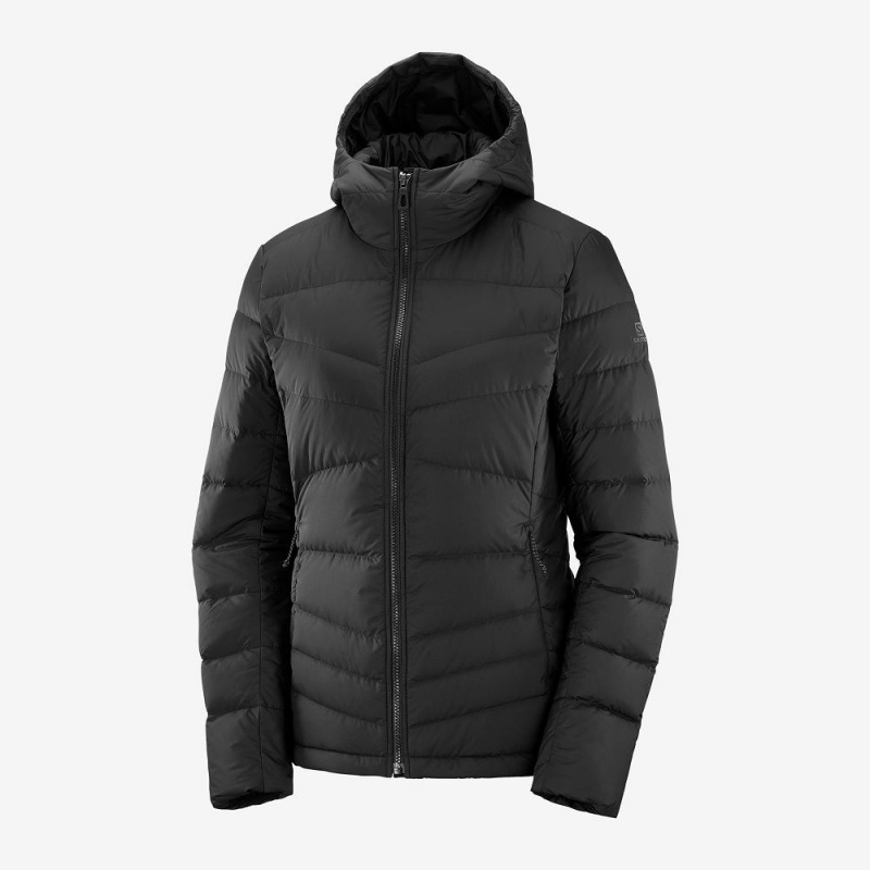 Salomon Transition Down Hoodie W Női Kabát Fekete | 80927-JQDM