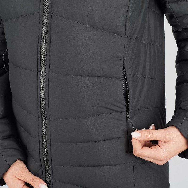 Salomon Transition Down Jacket W Női Kabát Fekete | 28390-OCSP