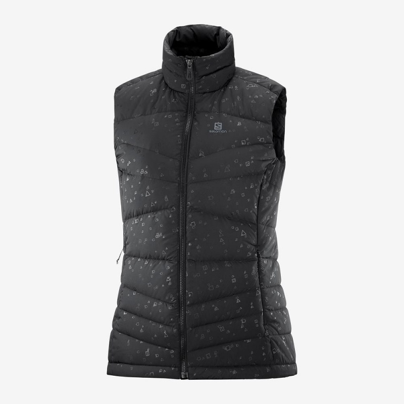 Salomon Transition Down Vest W Női Kabát Fekete | 71923-YJOL