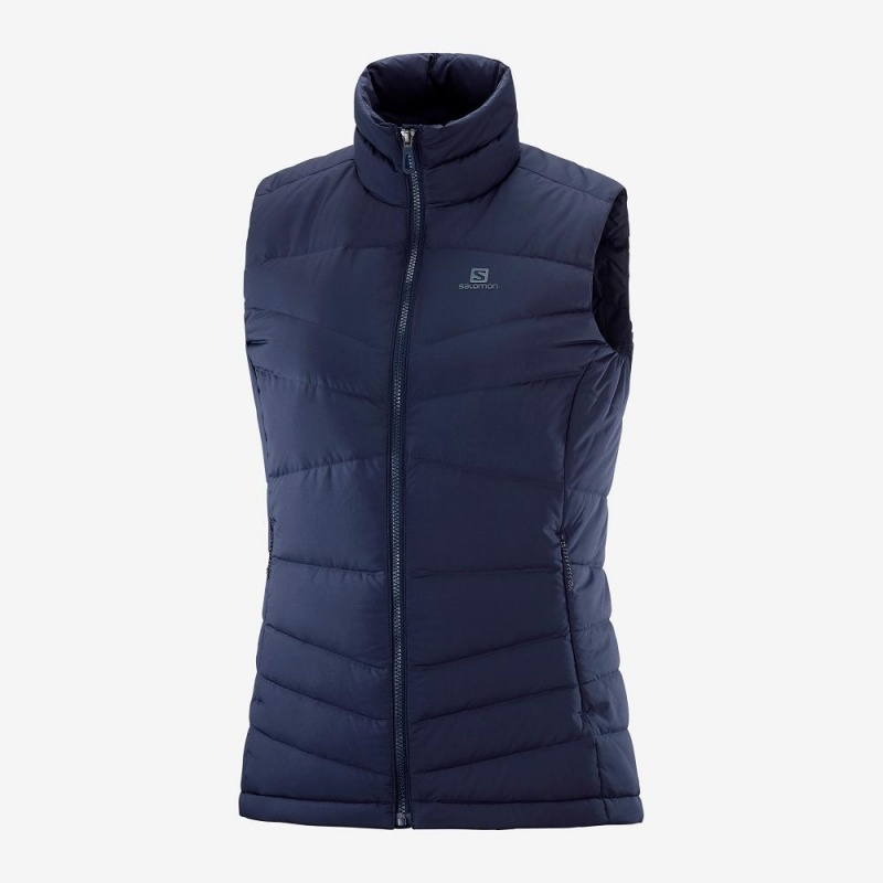 Salomon Transition Down Vest W Női Kabát Sötétkék | 69184-DNBJ