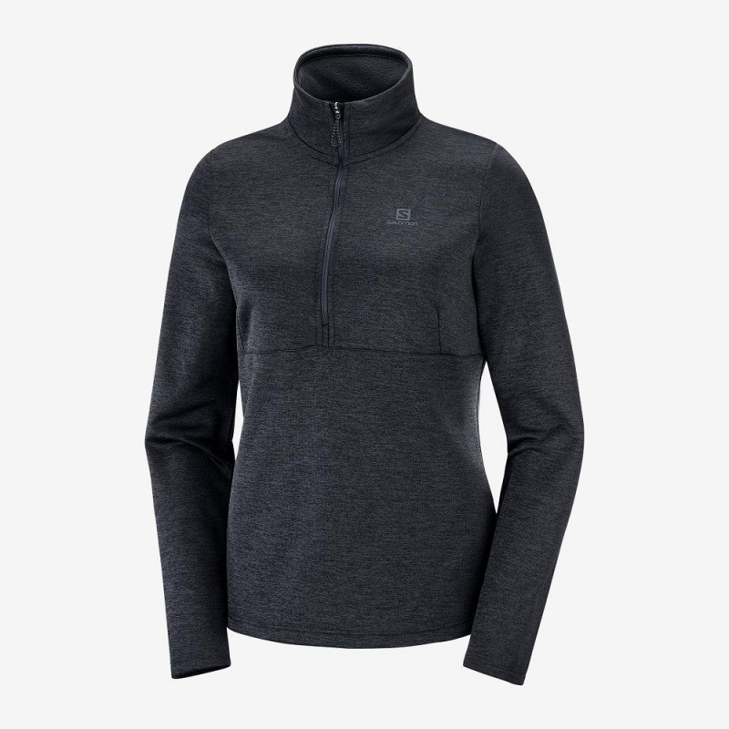 Salomon Transition Half Zip W Női Síkabátok Fekete | 86721-LSAN