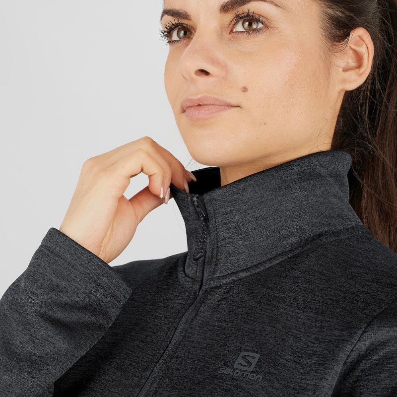 Salomon Transition Half Zip W Női Síkabátok Fekete | 86721-LSAN