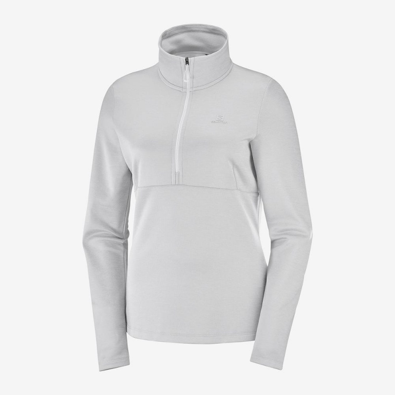 Salomon Transition Half Zip W Női Síkabátok Fehér | 93260-RBPQ