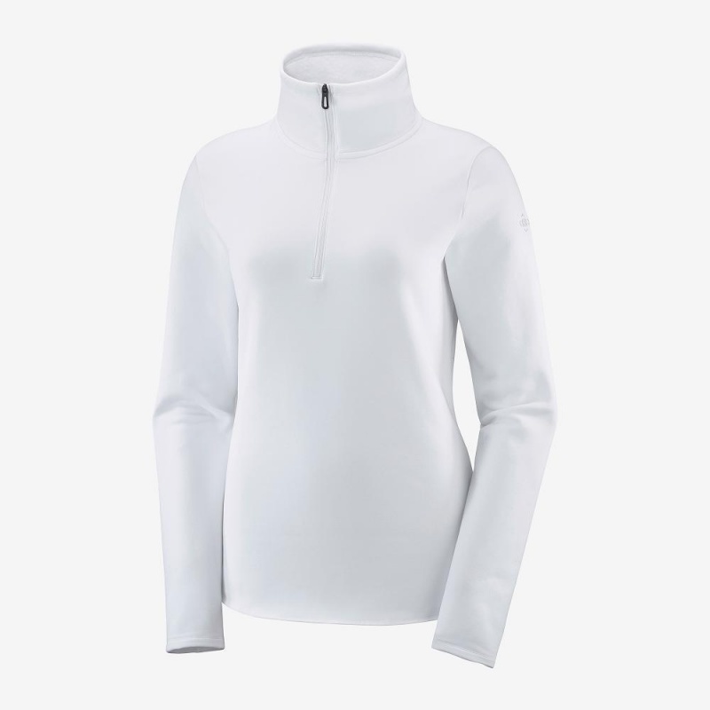 Salomon Warm Ambition Half Zip W Női Síkabátok Fehér | 27094-FXHR