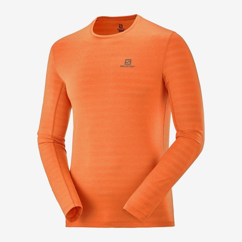 Salomon Xa Ls Tee M Férfi Felsők Narancssárga | 26475-MYSN