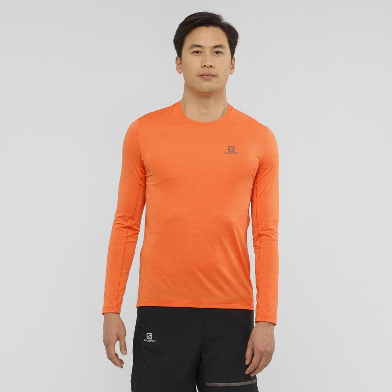 Salomon Xa Ls Tee M Férfi Felsők Narancssárga | 26475-MYSN